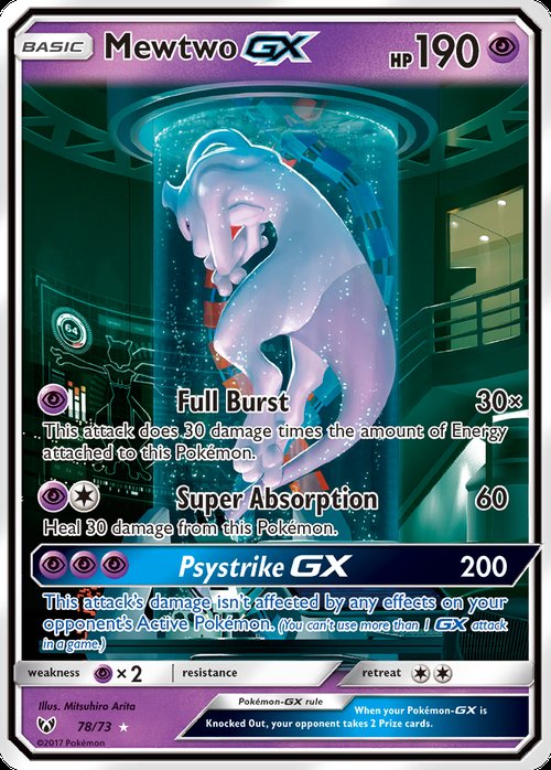 Mewtwo GX 78/73 Shining Legends Secret Rare
